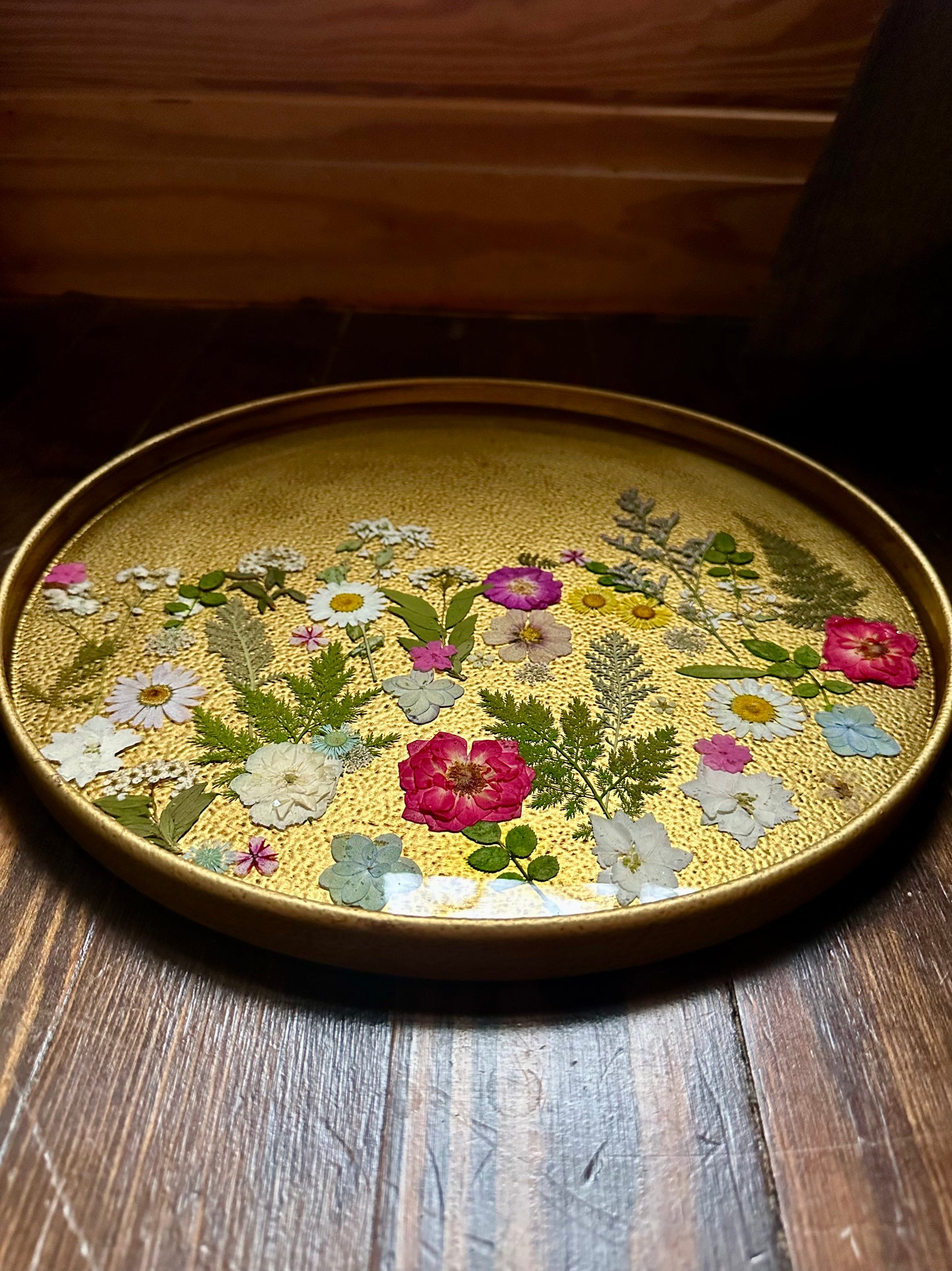 Gold Metal Serving Tray