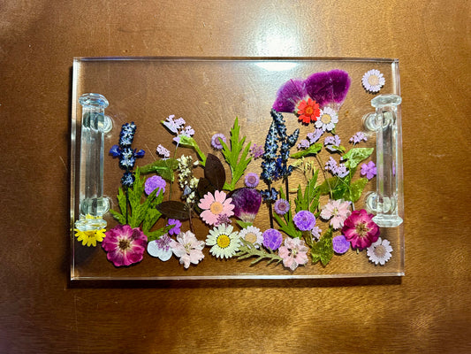 Pressed Flower Acrylic Tray