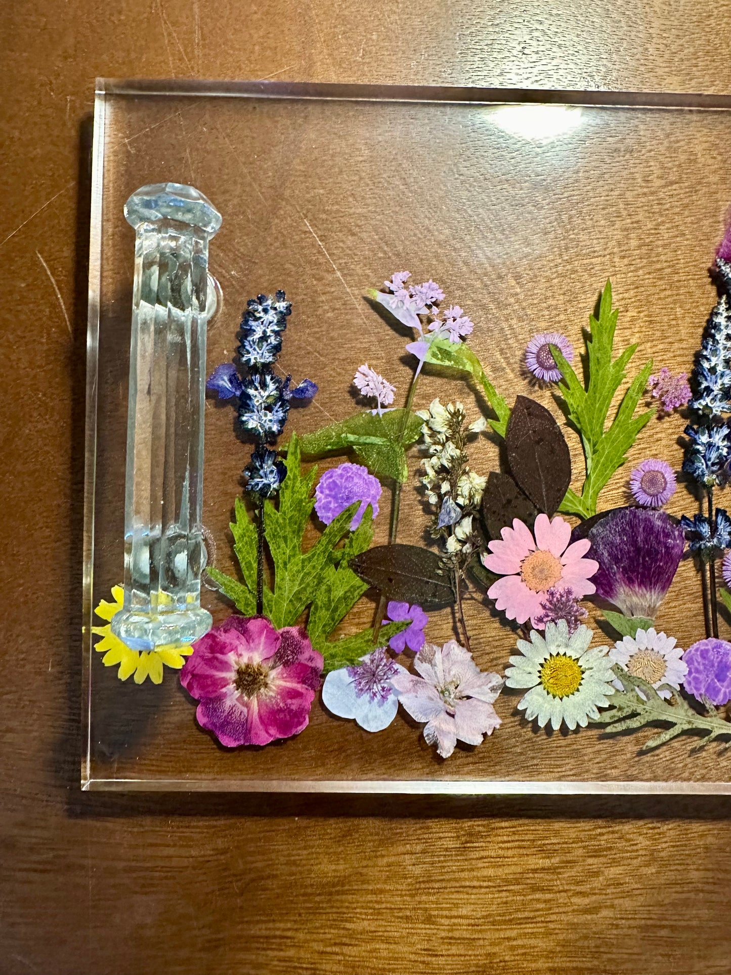 Pressed Flower Acrylic Tray